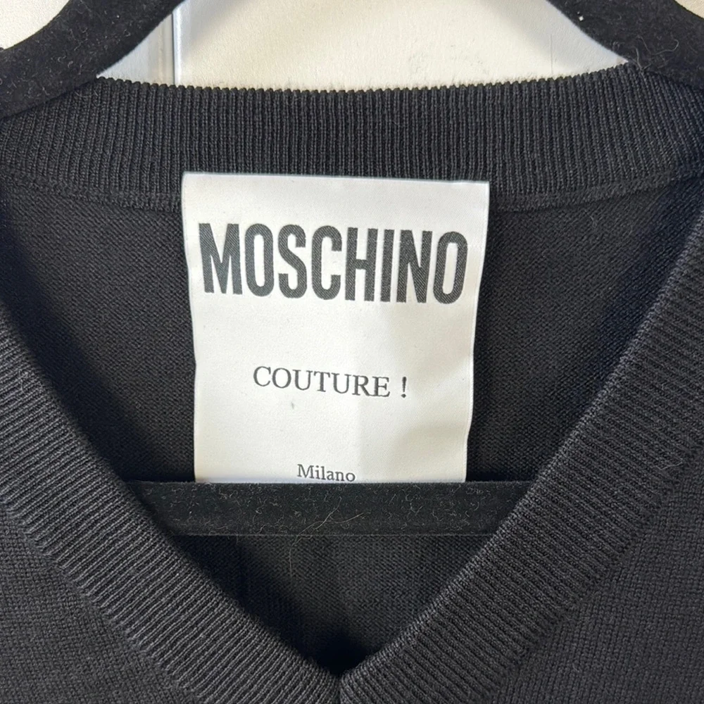 Moschino Black Men's Sweater with Bear Logo - Picture 2 of 5